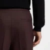Slim-fit trousers in wool-blend poplin