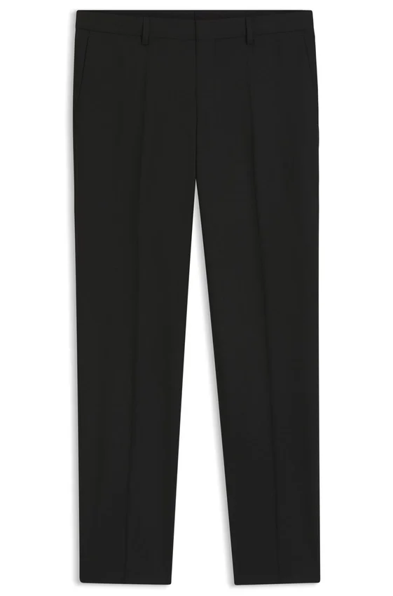 Slim-fit trousers in wool-blend poplin Slim-fit trousers in wool-blend poplin