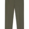 Slim-fit trousers in wool-blend poplin