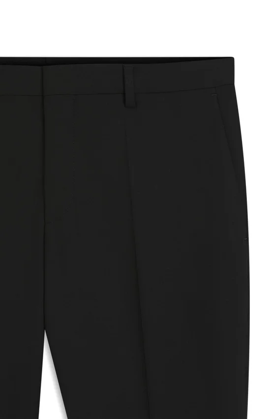Slim-fit trousers in wool-blend poplin Slim-fit trousers in wool-blend poplin