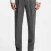 Slim-fit trousers in wool-blend sharkskin