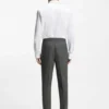 Slim-fit trousers in wool-blend sharkskin
