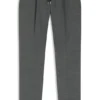 Slim-fit trousers in wool-blend sharkskin