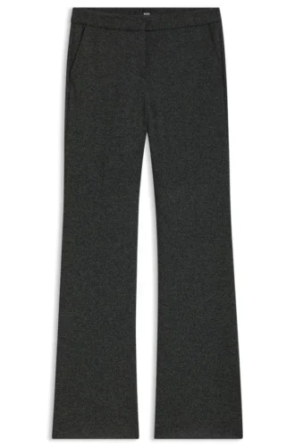 Slim-fit trousers with flared leg