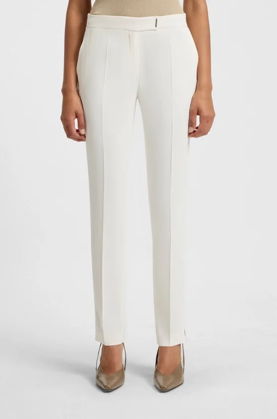 Slim-fit trousers with hem slits Slim-fit trousers with hem slits