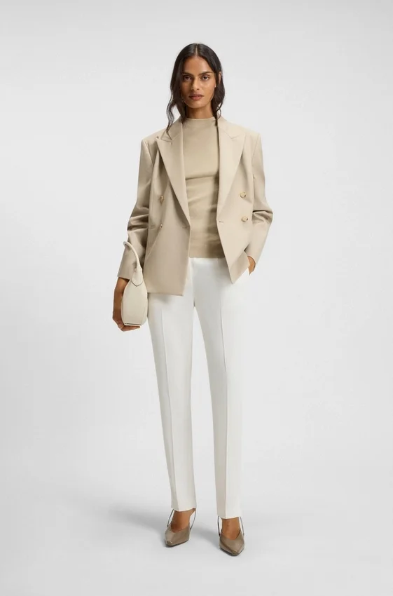 Slim-fit trousers with hem slits Slim-fit trousers with hem slits