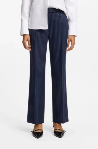 Slim-fit trousers with pinstripe