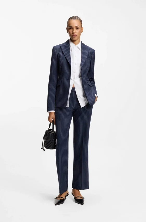 Slim-fit trousers with pinstripe Slim-fit trousers with pinstripe