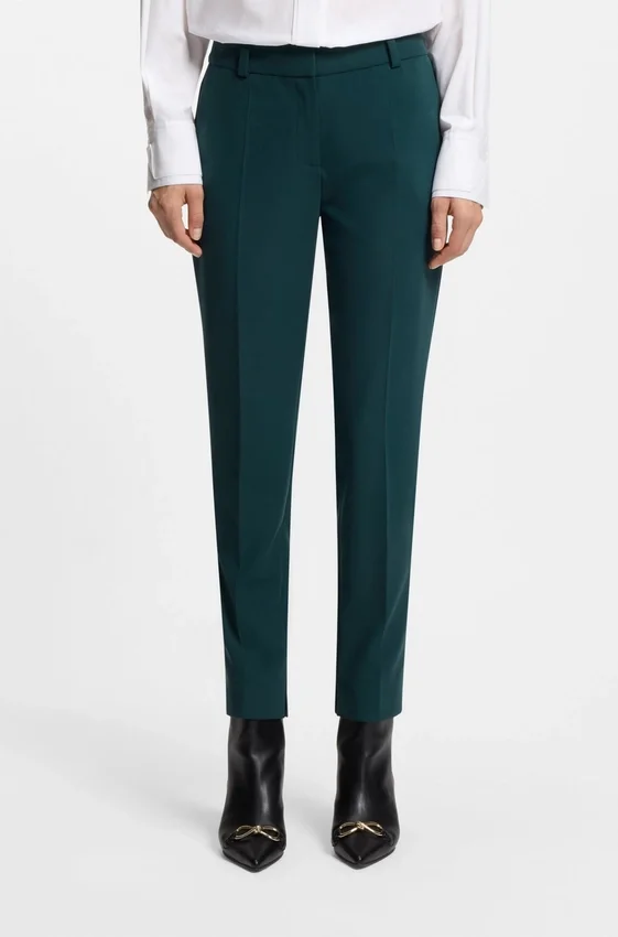 Slim-fit trousers with slit hems Slim-fit trousers with slit hems