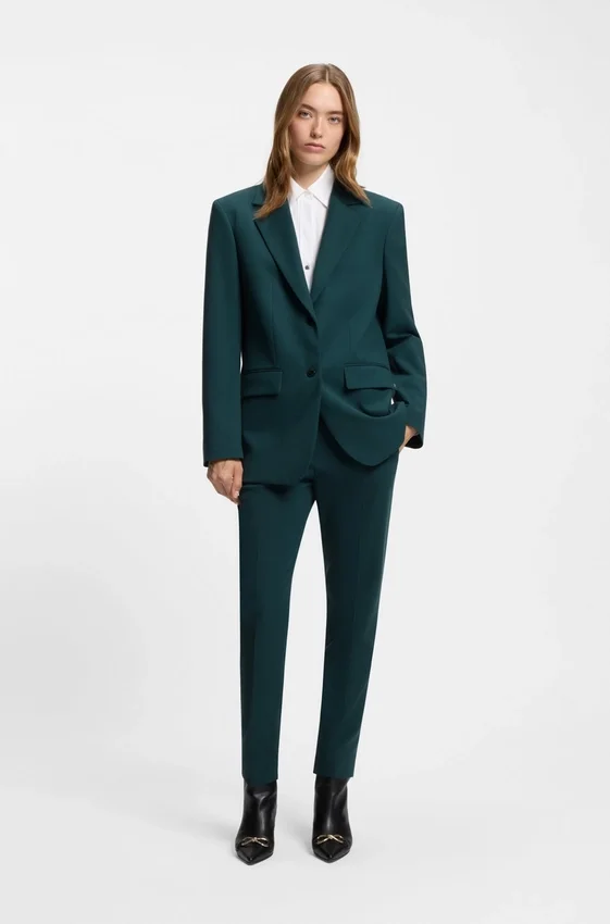 Slim-fit trousers with slit hems Slim-fit trousers with slit hems