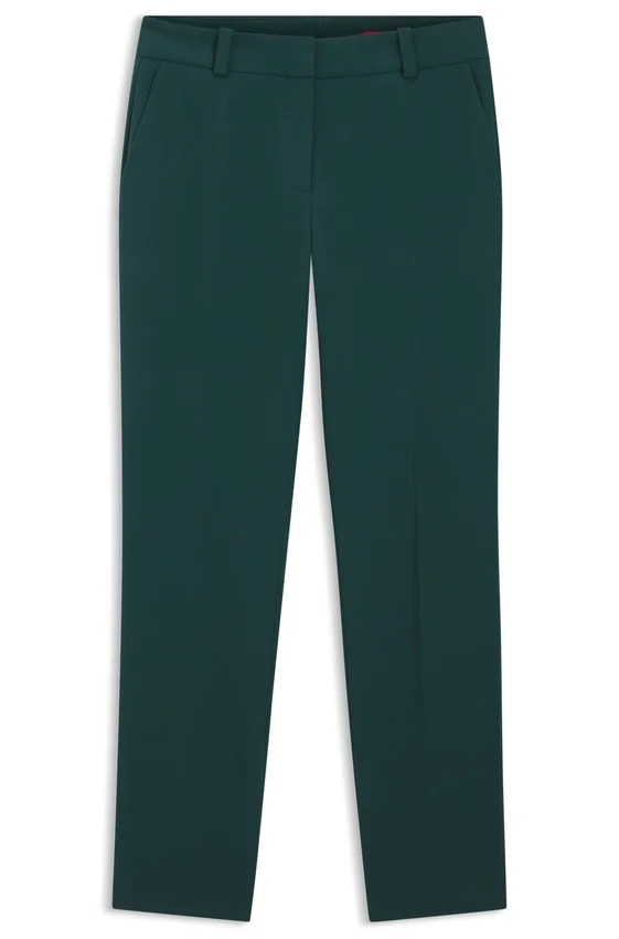 Slim-fit trousers with slit hems Slim-fit trousers with slit hems