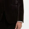 Slim-fit tuxedo jacket in cotton velvet