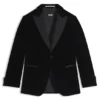 Slim-fit tuxedo jacket in cotton velvet