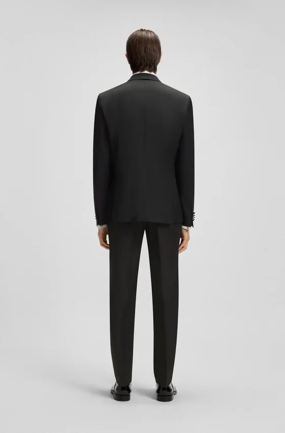 Slim-fit tuxedo jacket in virgin-wool serge Slim-fit tuxedo jacket in virgin-wool serge