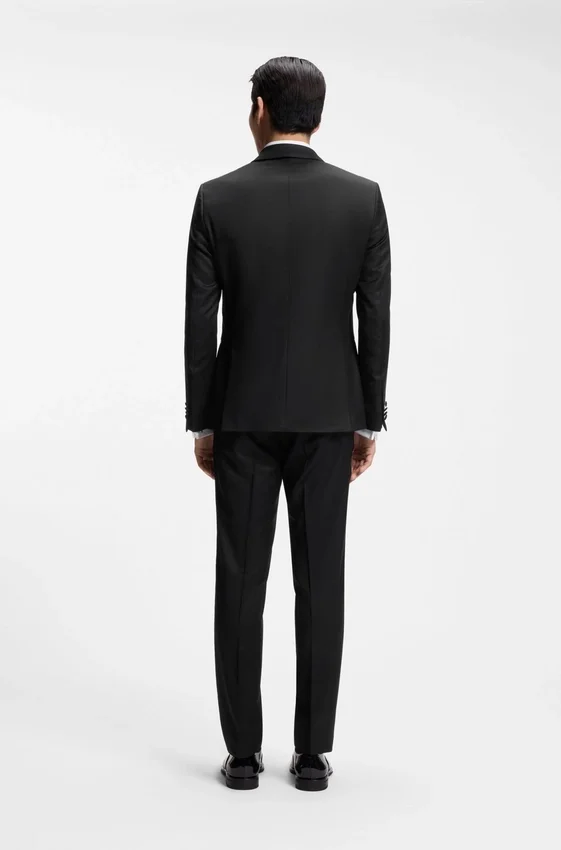 Slim-fit tuxedo jacket in virgin-wool serge Slim-fit tuxedo jacket in virgin-wool serge