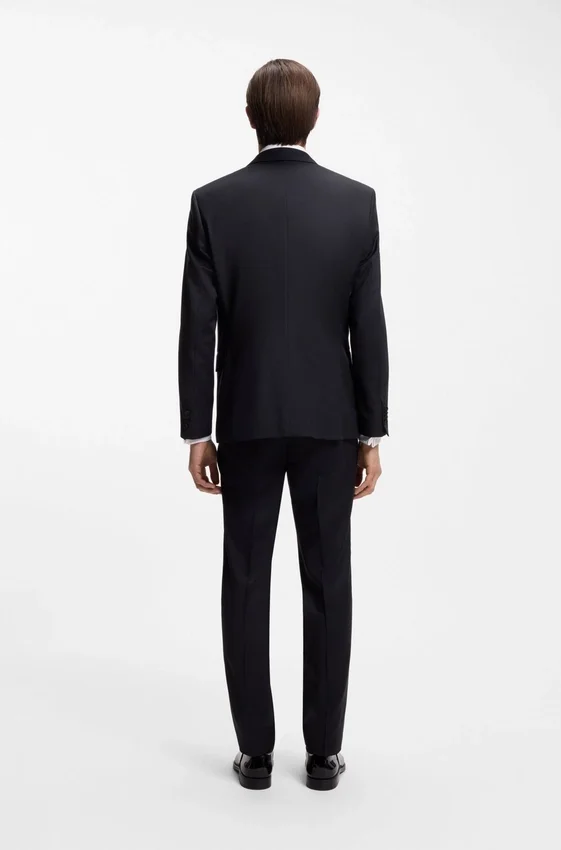 Slim-fit tuxedo jacket in virgin-wool serge Slim-fit tuxedo jacket in virgin-wool serge