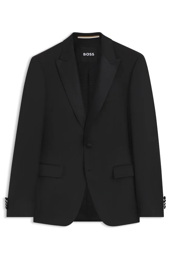 Slim-fit tuxedo jacket in virgin-wool serge Slim-fit tuxedo jacket in virgin-wool serge
