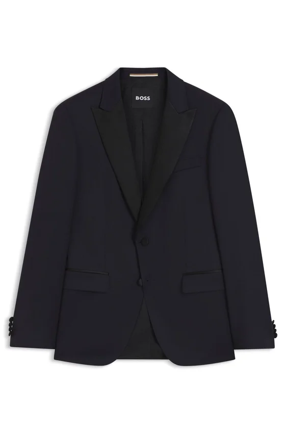 Slim-fit tuxedo jacket in virgin-wool serge Slim-fit tuxedo jacket in virgin-wool serge