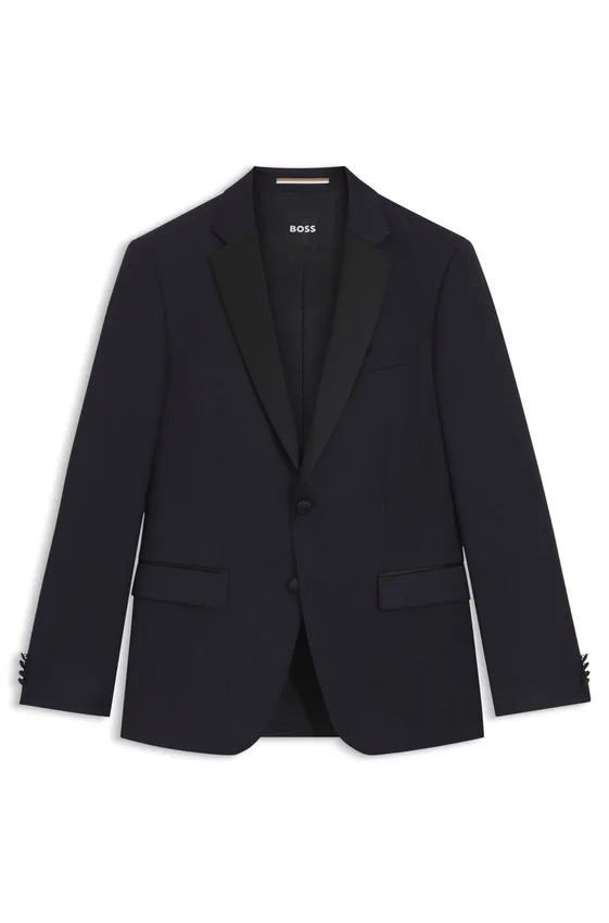 Slim-fit tuxedo jacket in virgin-wool serge Slim-fit tuxedo jacket in virgin-wool serge