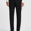 Slim-fit tuxedo pants in virgin wool serge