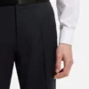 Slim-fit tuxedo pants in virgin wool serge