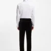 Slim-fit tuxedo trousers in cotton velvet