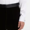 Slim-fit tuxedo trousers in cotton velvet