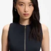 Slim-fit vest with peplum hem
