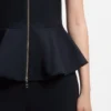 Slim-fit vest with peplum hem