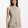 Slim-fit waistcoat in virgin wool
