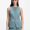 Slim-fit waistcoat in virgin wool
