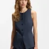 Slim-fit waistcoat in virgin wool
