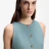 Slim-fit waistcoat in virgin wool