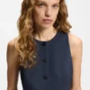 Slim-fit waistcoat in virgin wool
