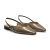Slingback ballerina pumps in leather