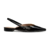 Slingback ballerina pumps in leather
