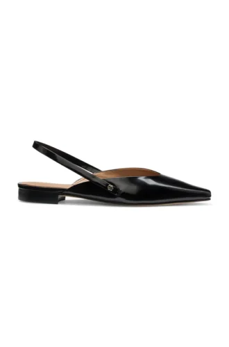 Slingback ballerina pumps in leather