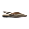 Slingback ballerina pumps in leather