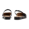 Slingback ballerina pumps in leather