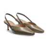 Slingback pumps in polished leather Slingback pumps in polished leather