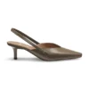 Slingback pumps in polished leather Slingback pumps in polished leather