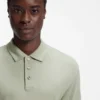 Slub-interlock polo shirt in a slim fit