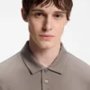 Slub-interlock polo shirt in a slim fit