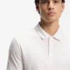 Slub-interlock polo shirt in a slim fit