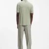 Slub-interlock polo shirt in a slim fit
