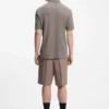 Slub-interlock polo shirt in a slim fit