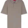 Slub-interlock polo shirt in a slim fit