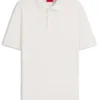 Slub-interlock polo shirt in a slim fit