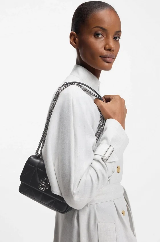 Small quilted shoulder bag with Double B monogram Small quilted shoulder bag with Double B monogram