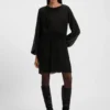 Smocked-waistband dress with plissé pleats Smocked-waistband dress with plissé pleats